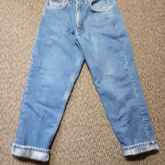 EUC Carhartt Women's Blue Flannel Lined Jeans 32x30 Super Warm!!! - Picture 7 of 13